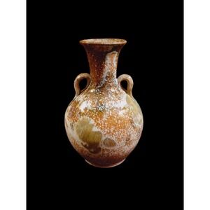 Beautiful Vintage Amphora‎ Vase Stoneware Colorful Drop Glaze Pottery